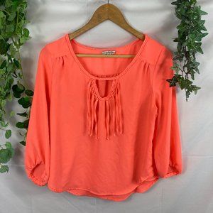 American Eagle Bright fringe detail top